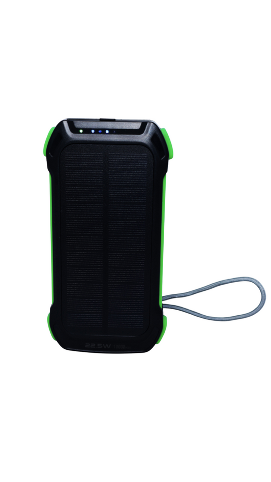Power Bank Solar Harvic PBS637 10.000 mAh Tu energía siempre contigo: carga rápida, 3 cables integrados y energía solar en un solo dispositivo.
