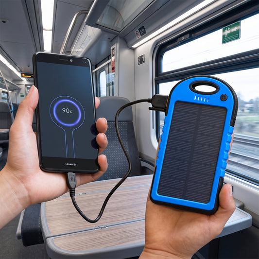 Power Bank Solar  Energía Siempre Contigo  Carga tu celular donde estés, incluso cuando no tengas un tomacorriente cerca.